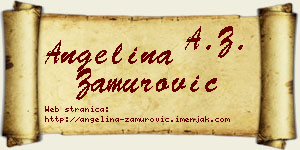 Angelina Zamurović vizit kartica